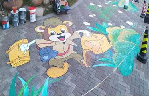 涪陵夏季画地面彩绘会遇到的问题