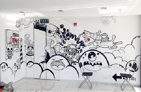 涪陵手绘墙并非传统涂鸦。